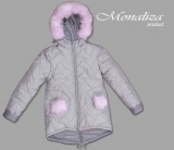 Пуховик куртка на девочку зима серия Монализа